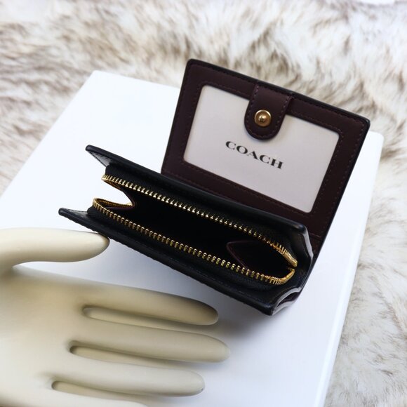 NWT Coach Snap Wallet In Signature Canvas CW789 IMXAQ - Picture 5 of 12